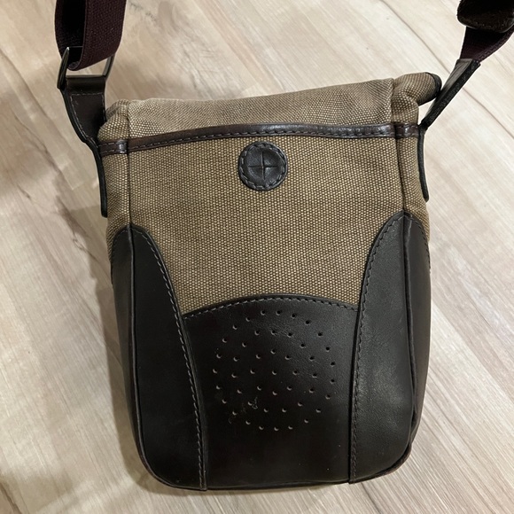 Dinhill Denim Leather Motorities Messenger Bag Moss Green - Picture 3 of 12